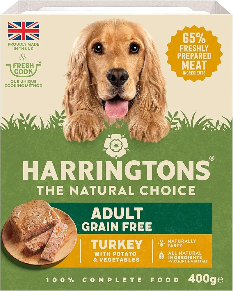 Complete Wet Tray Grain Free Hypoallergenic Adult Dog Food Mixed Bumper Pack 16x400g - Chicken, Salmon, Turkey & Duck - Made with All Natural Ingredients,