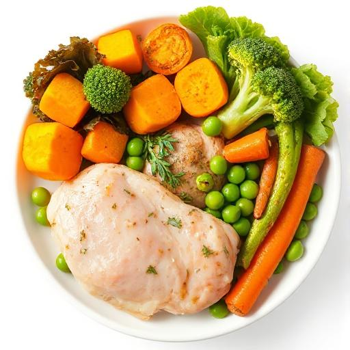 Dog Food Frozen Chicken & veg complete meal 40x500g bags 20kg box - rawbarffood.co.uk