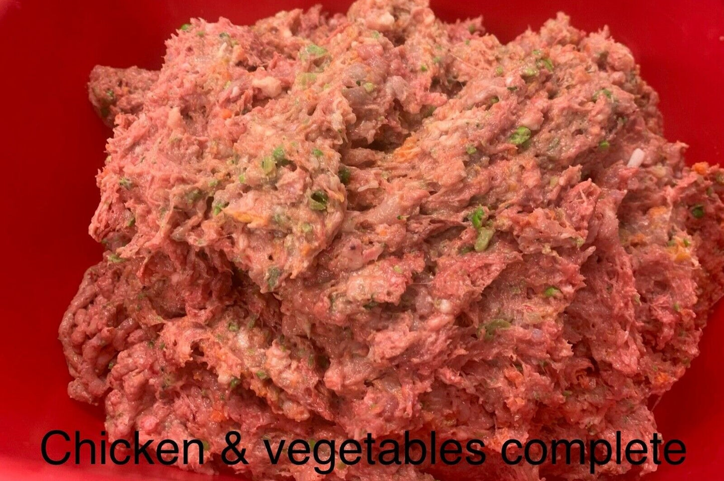 Dog Food Frozen Chicken & veg complete meal 40x500g bags 20kg box - rawbarffood.co.uk