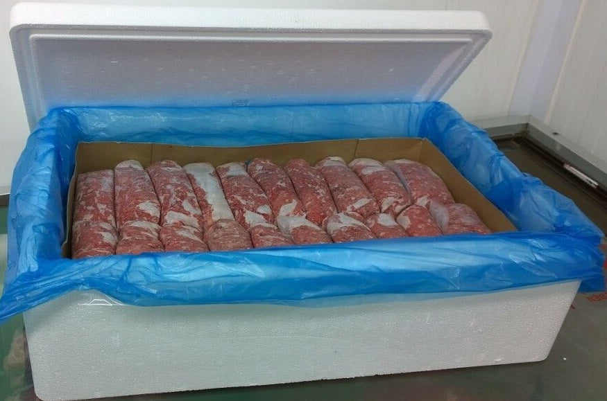 Dog Food Frozen Chicken Mince 20 x 500g Chubs 10kg Box - rawbarffood.co.uk