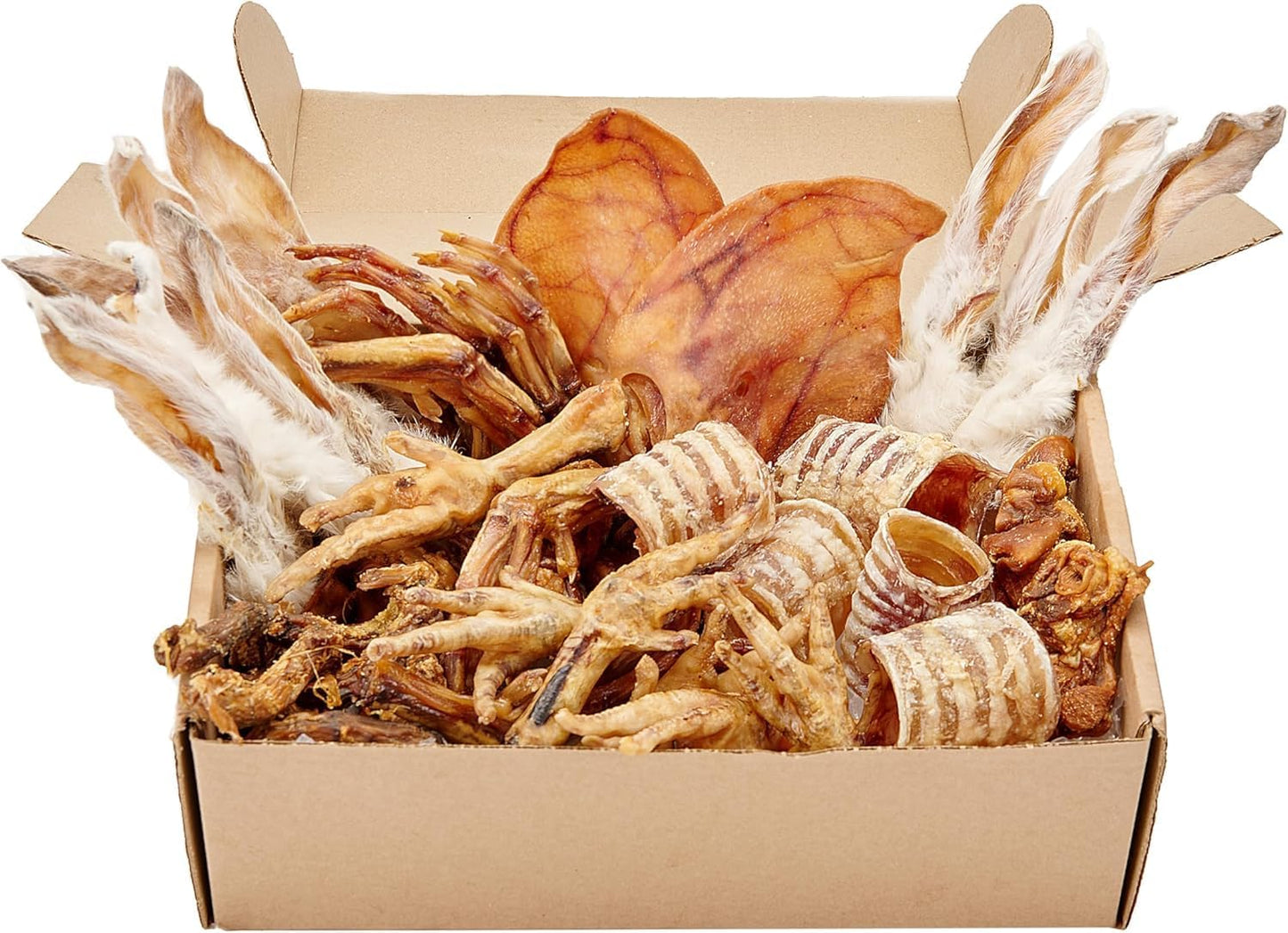 100 Pieces Natural Dog Treat Box, Rabbit, Chicken, Pork, Duck